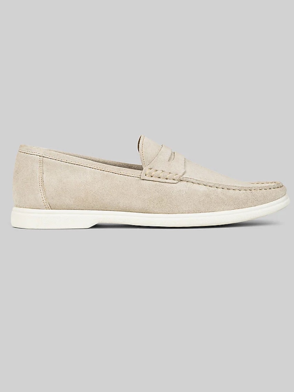 Donald J. Pliner Sand Suede Penny Loafers for Men